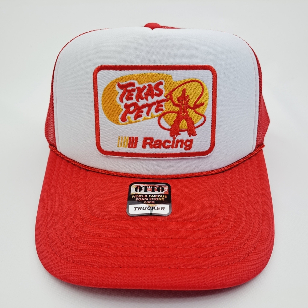 Retro Vintage Style Texas Pete Hat Cap Trucker Racing Patch 80s 90s USA NASCAR - Picture 2 of 9